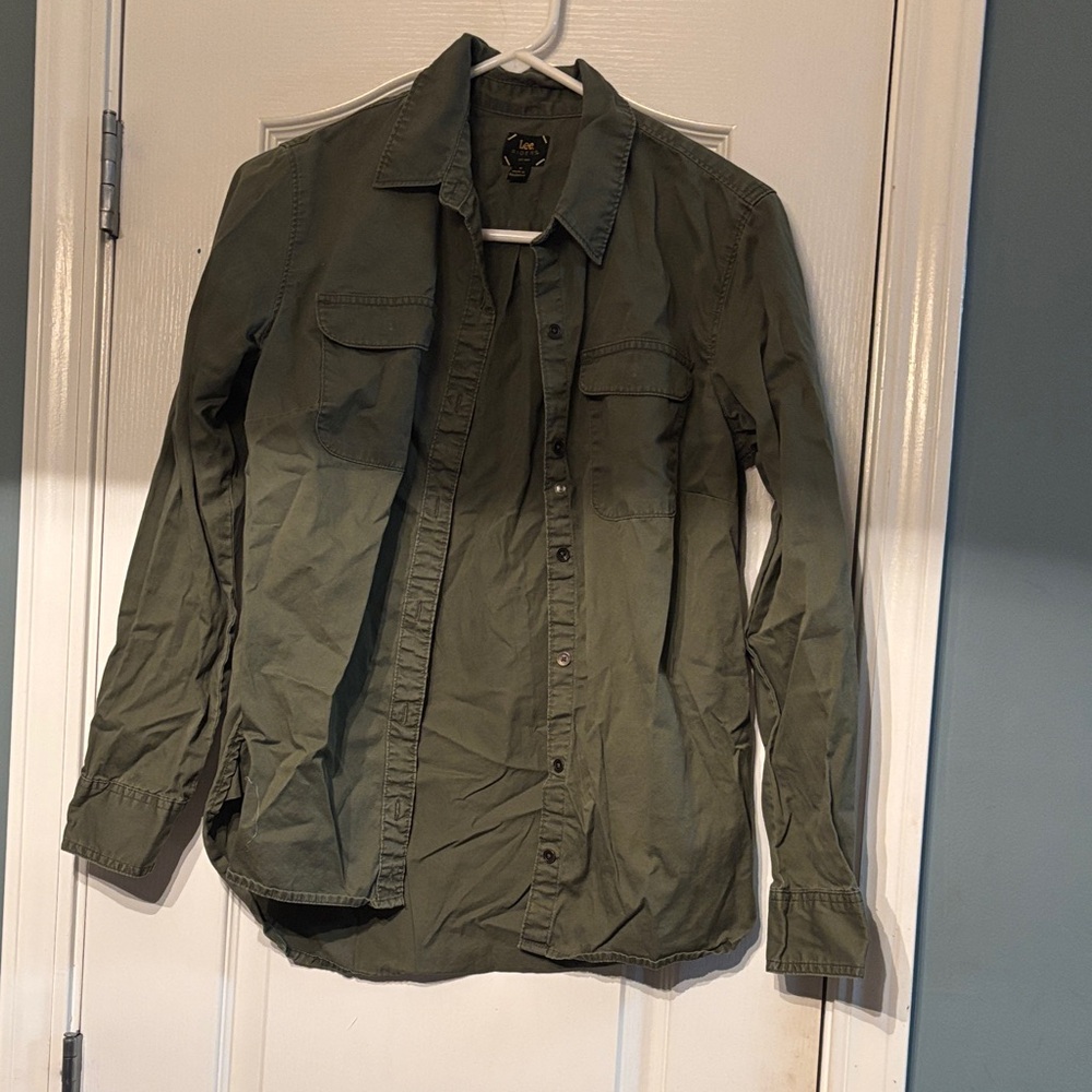 Lee Men's Sage Green Shirt Jacket Size Small Used